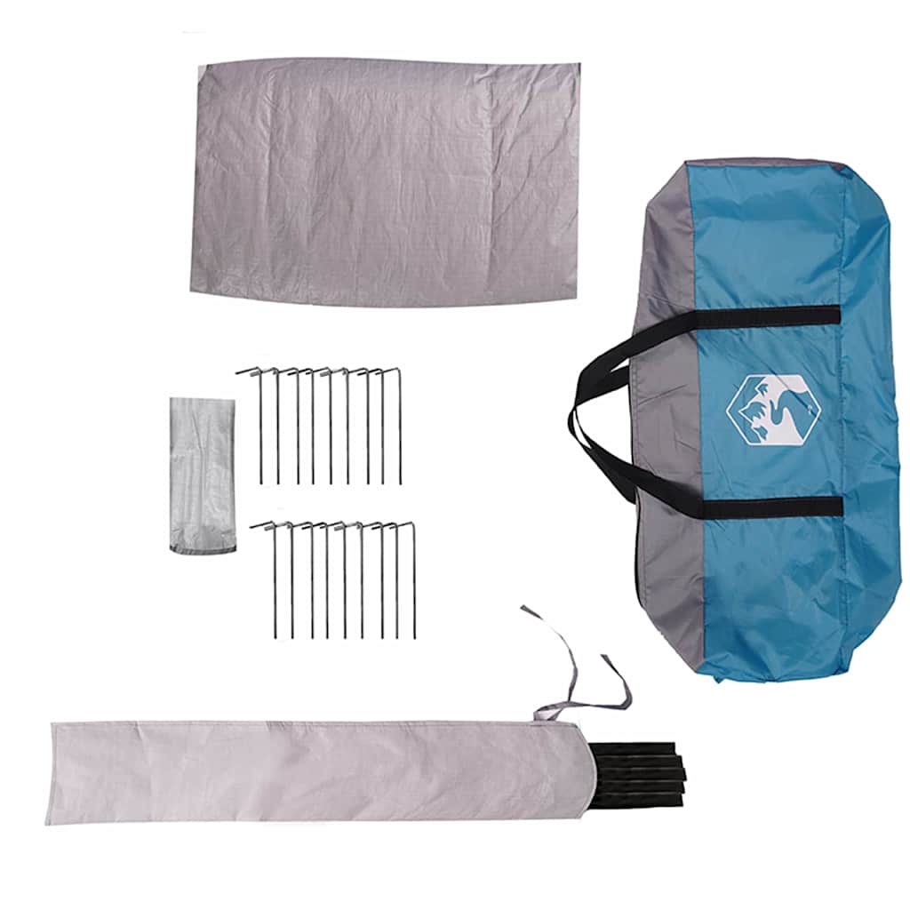 Teepee Telt med tak med lagring Blå og grå 490 x 410 x 210 cm