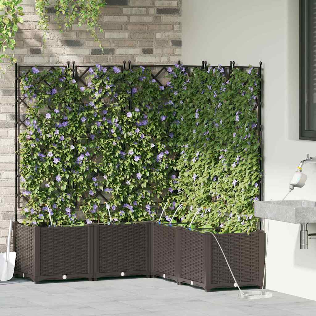 Hagepotter Brun 120 x 120 x 142 cm Stål
