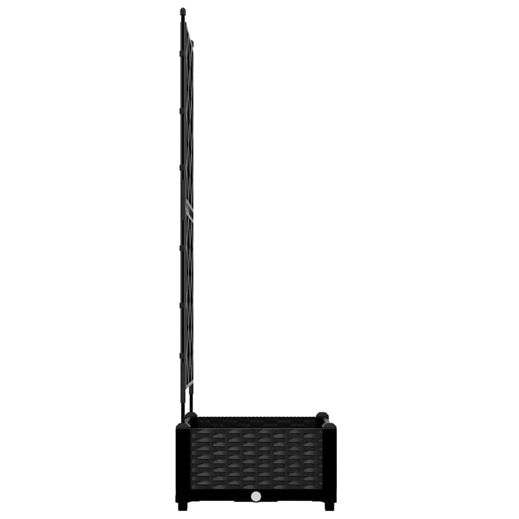 Hagepotte med klatrestativ Svart 40 x 40 x 125.5 cm PP