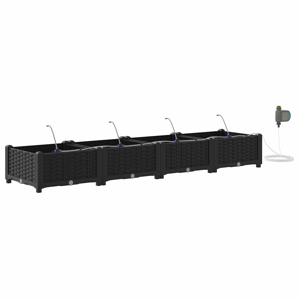 Hagepotter Svart 160 x 40 x 22 cm Stål