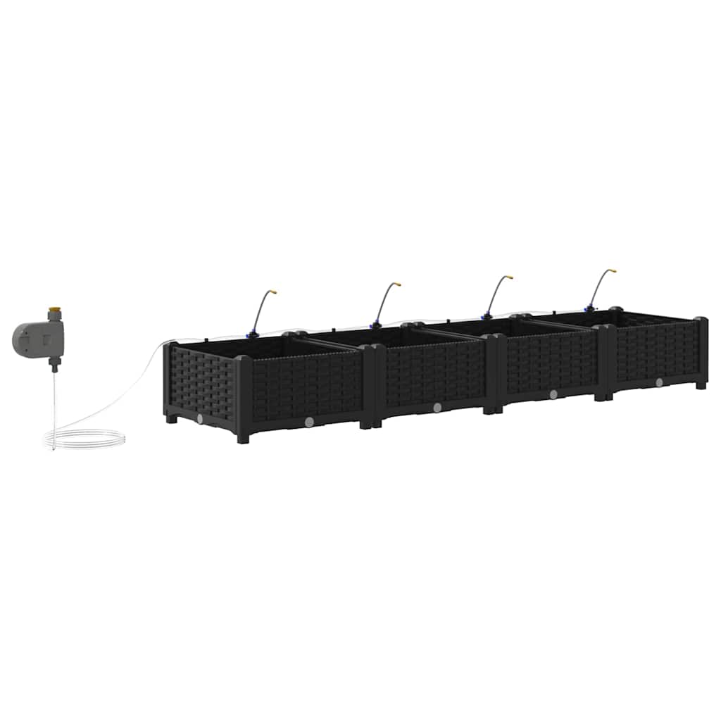 Hagepotter Svart 160 x 40 x 22 cm Stål