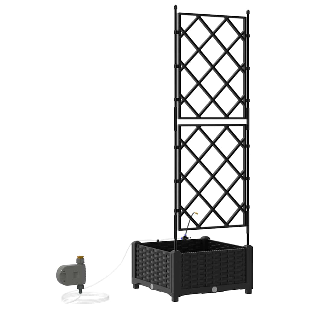 Hagepotter Svart 40 x 40 x 126 cm Stål