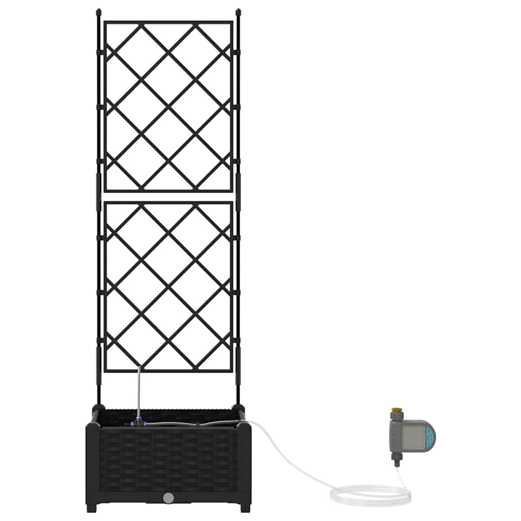 Hagepotter Svart 40 x 40 x 126 cm Stål
