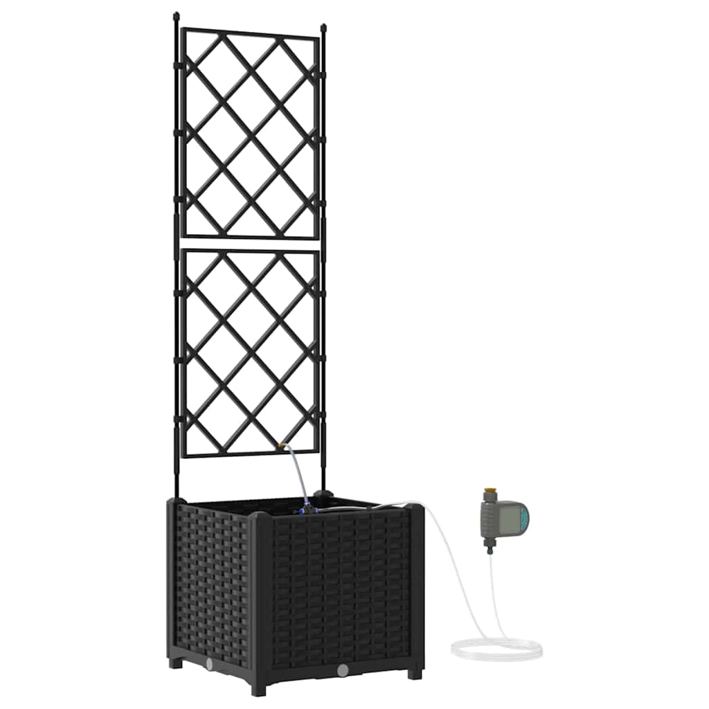 Hagepotter Svart 40 x 40 x 142 cm Stål