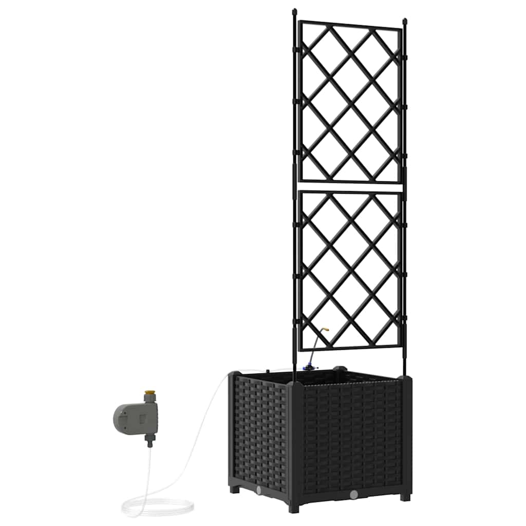 Hagepotter Svart 40 x 40 x 142 cm Stål