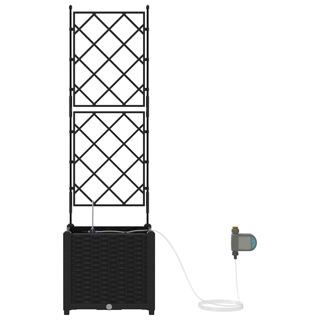 Hagepotter Svart 40 x 40 x 142 cm Stål