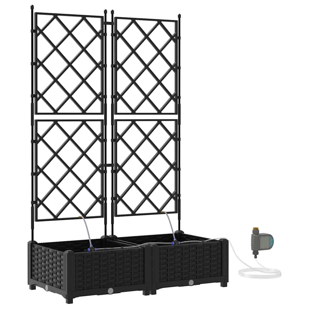 Hagepotter Svart 80 x 40 x 126 cm Stål