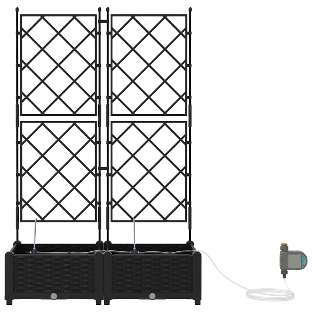 Hagepotter Svart 80 x 40 x 126 cm Stål