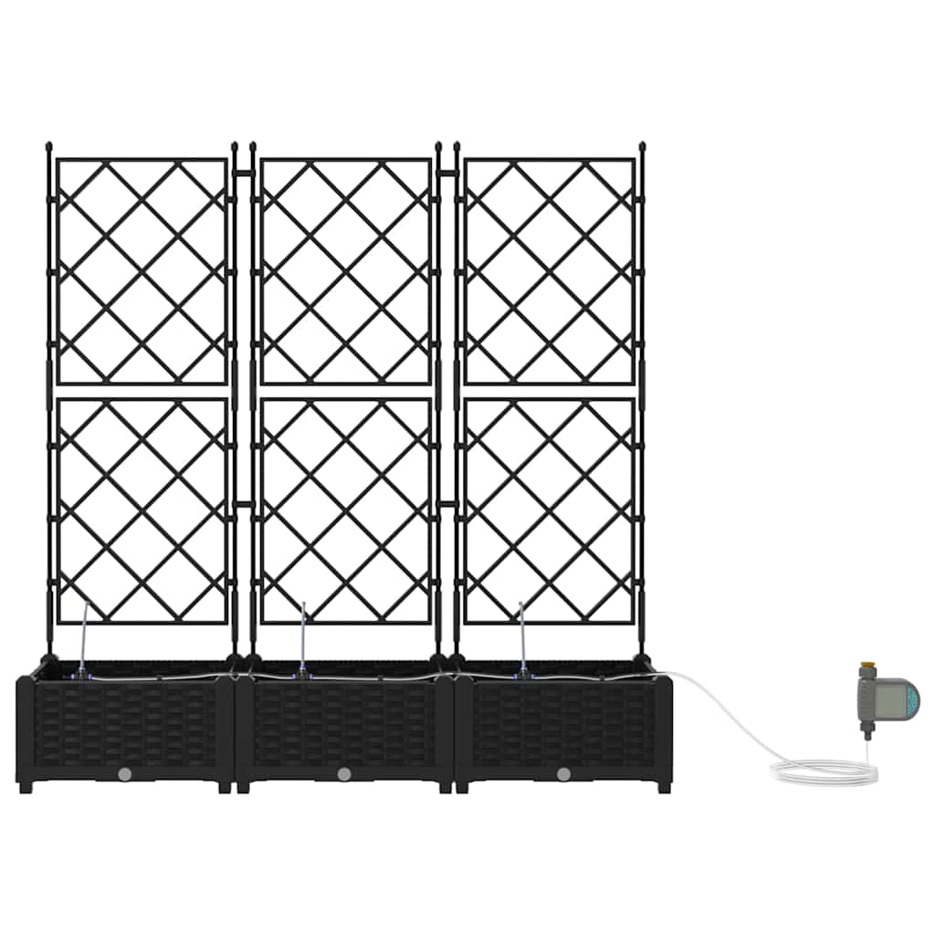 Hagepotter Svart 120 x 40 x 126 cm Stål