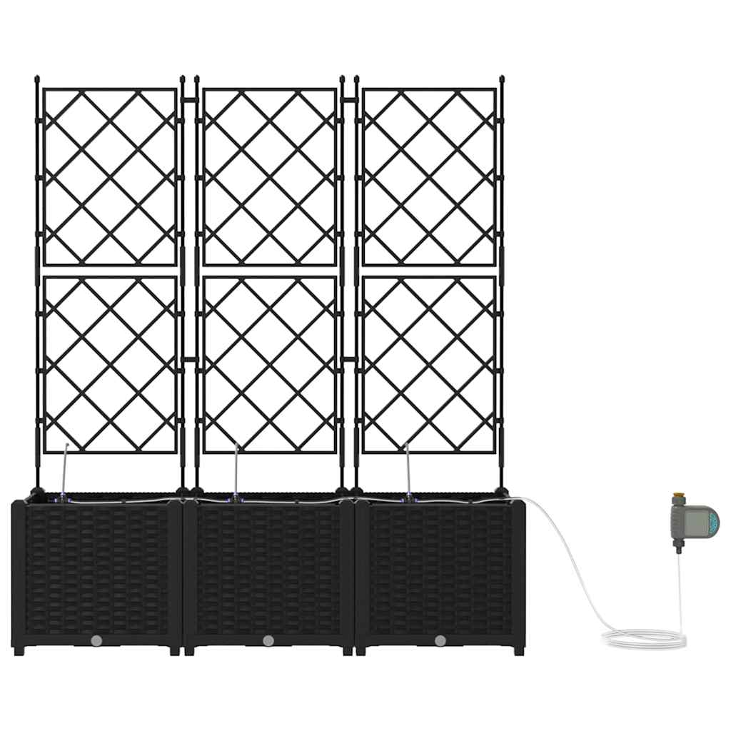 Hagepotter Svart 120 x 40 x 142 cm Stål