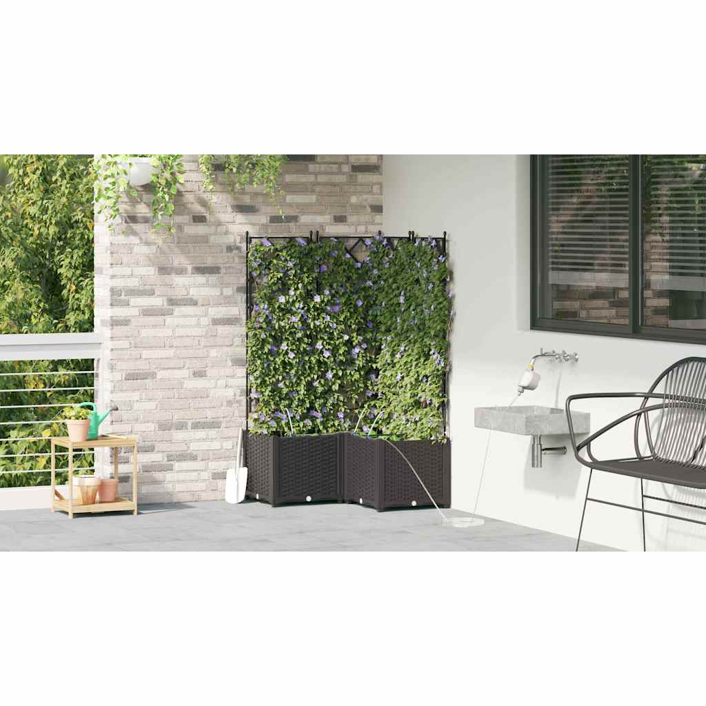 Hagepotter Svart 80 x 80 x 142 cm Stål