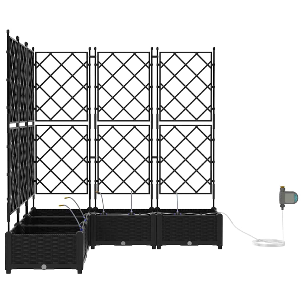 Hagepotter Svart 120 x 120 x 126 cm Stål