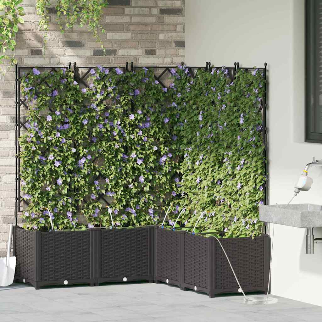 Hagepotter Svart 120 x 120 x 142 cm Stål