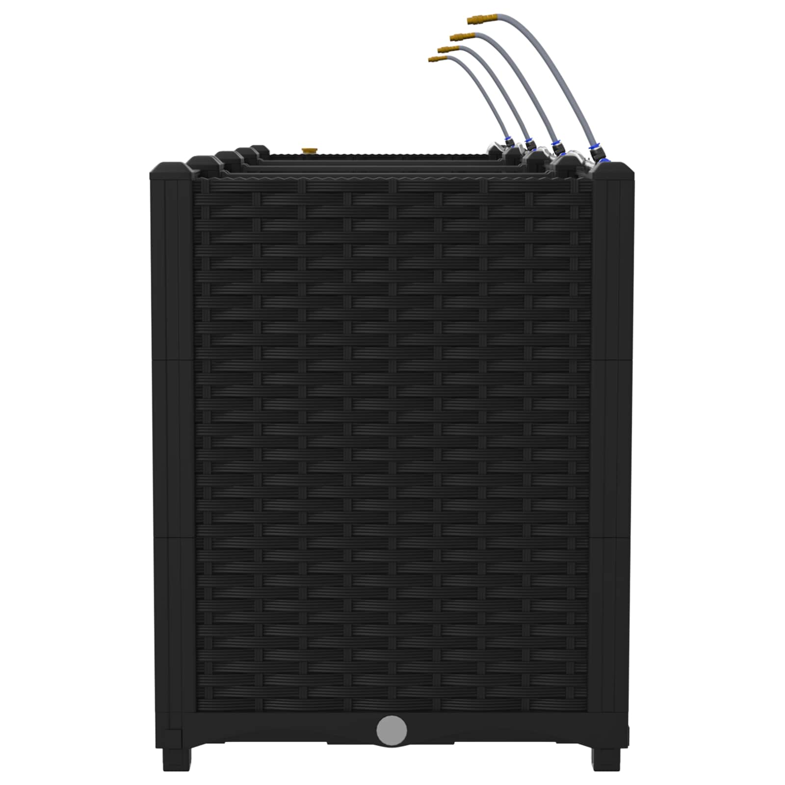 Hageblomsterpotte 4 pcs Svart 160 x 40 x 53 cm Stål