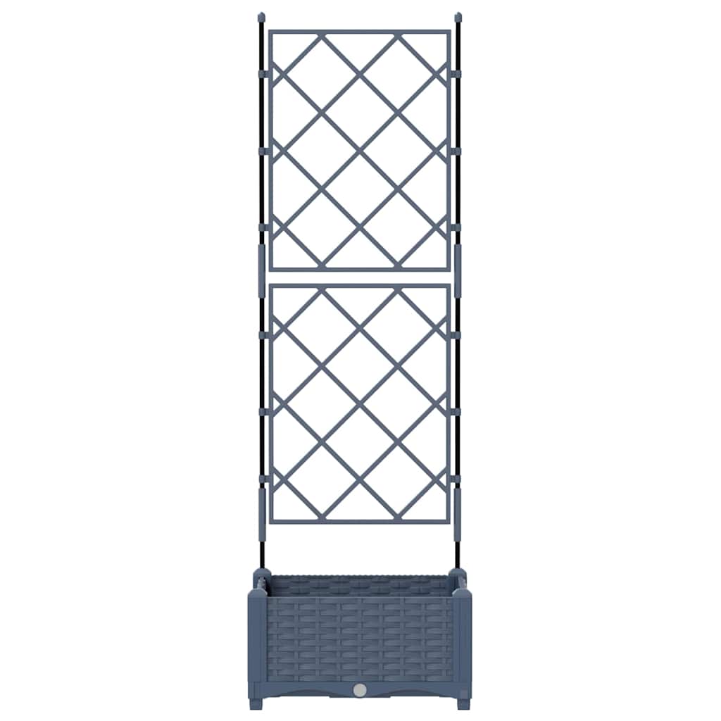 Hagepotte med Trellis Grå 40x40x125.5 cm
