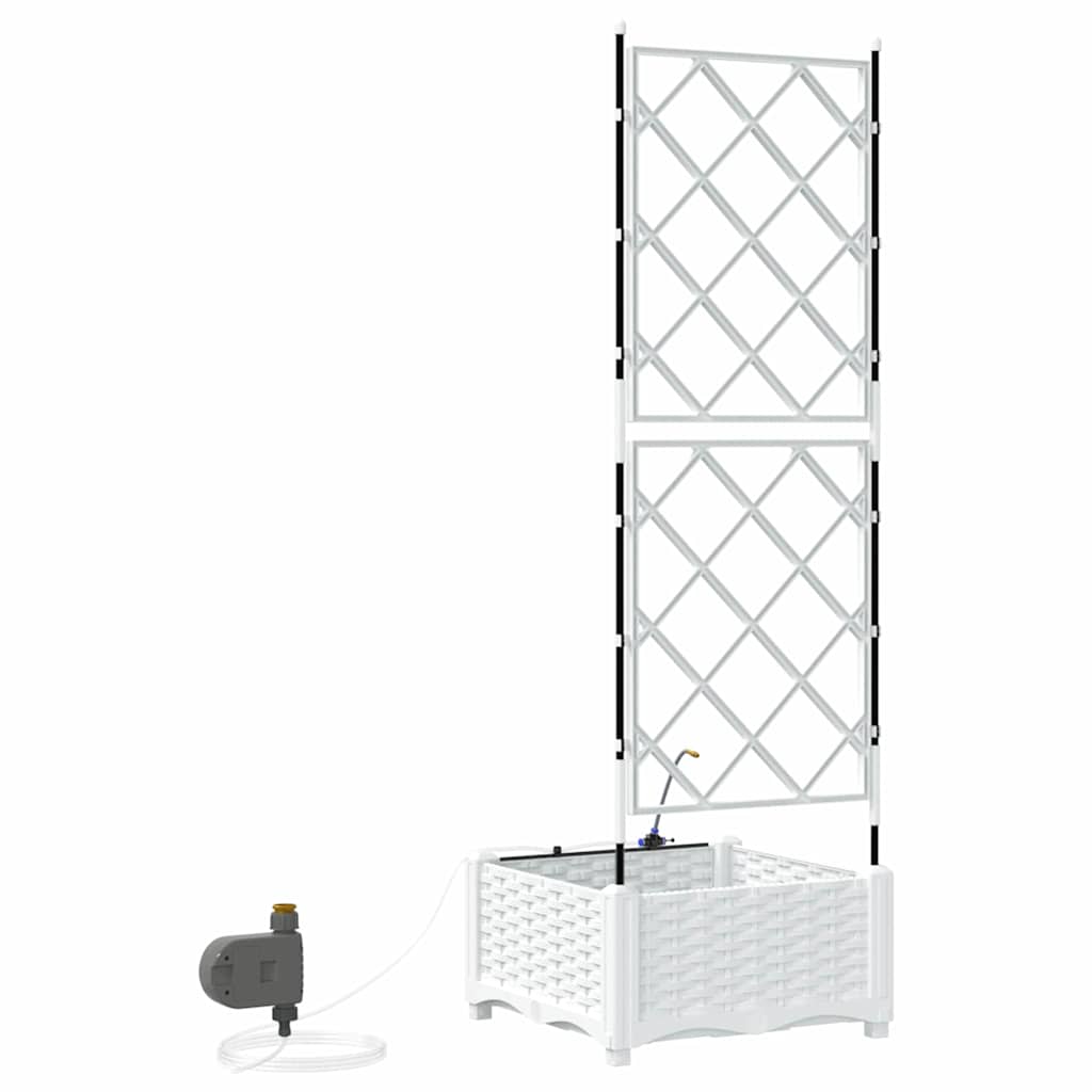 Hagepotter Hvit 40 x 40 x 126 cm Stål