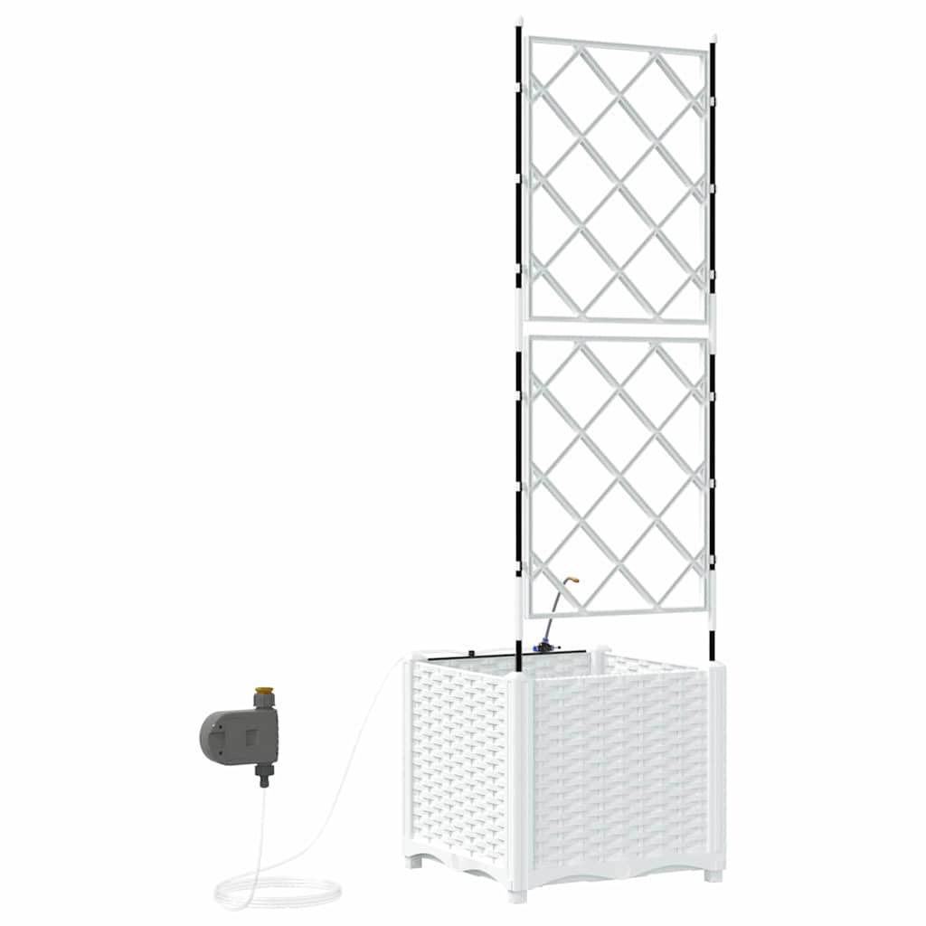 Hagepotter Hvit 40 x 40 x 142 cm Stål
