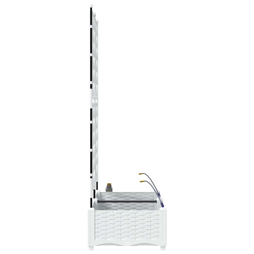 Hagepotter Gitter med lagring Hvit 80 x 40 x 126 cm Plast