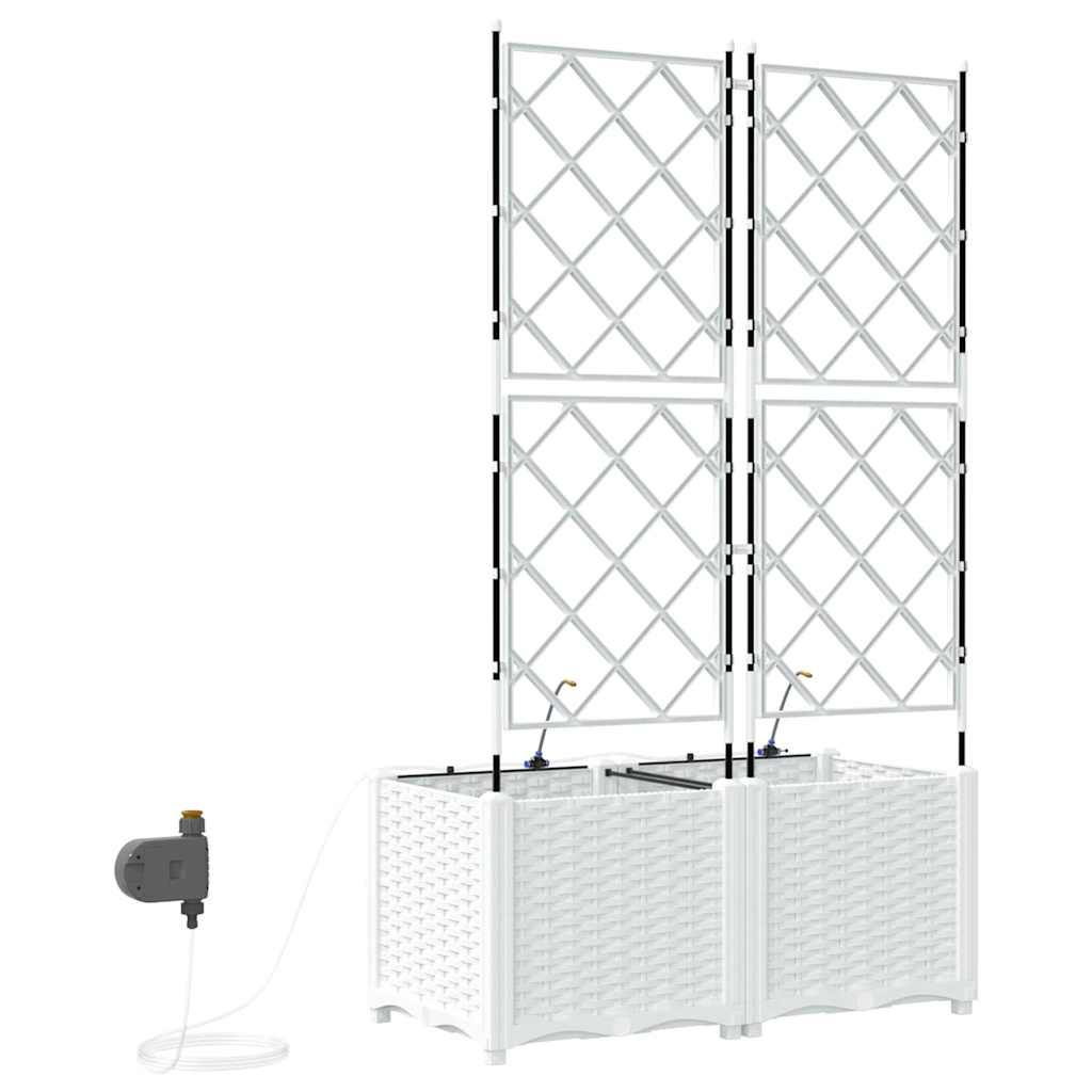 Hagepotter Hvit 80 x 40 x 142 cm Stål