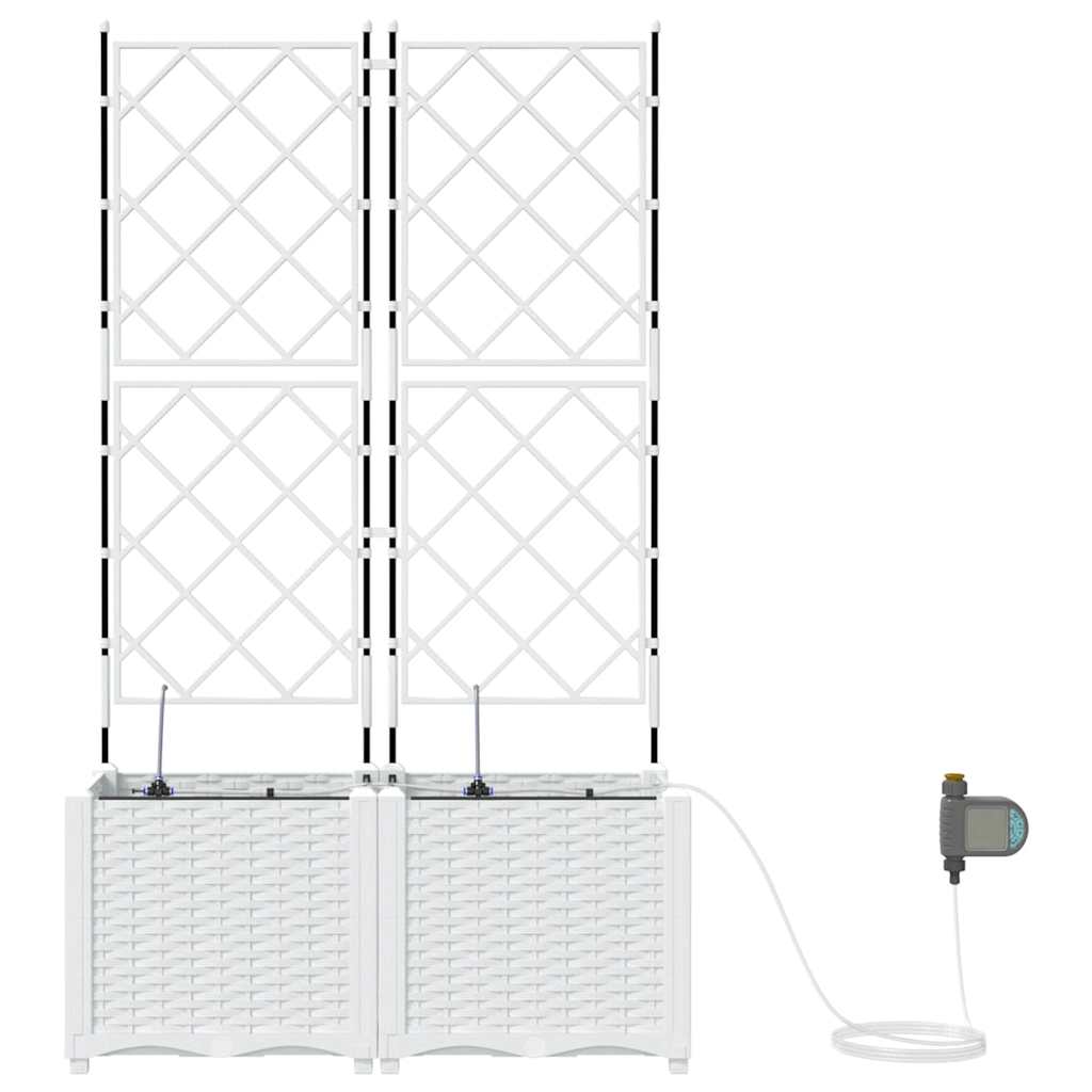 Hagepotter Hvit 80 x 40 x 142 cm Stål