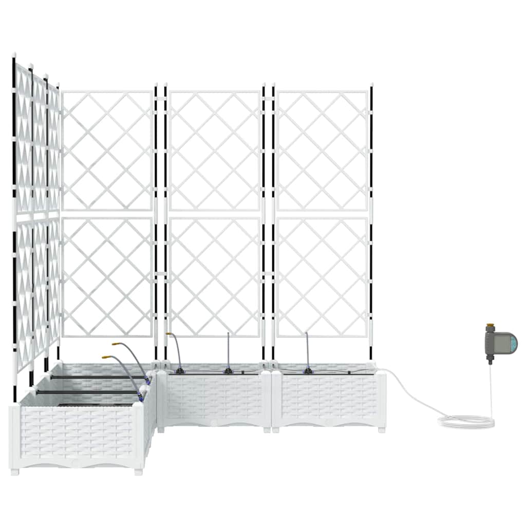 Hagepotter Hvit 120 x 120 x 126 cm Stål