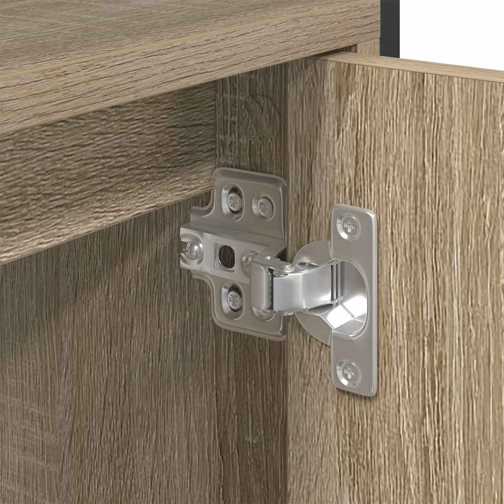 Veggmontert sminkebord Lys Eik Konstruert tre 60 x 30 x 60 cm