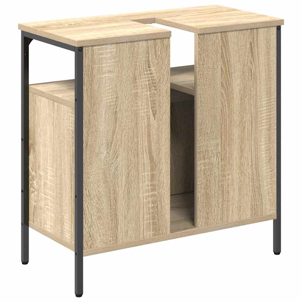 Veggmontert sminkebord Lys Eik Konstruert tre 60 x 30 x 60 cm