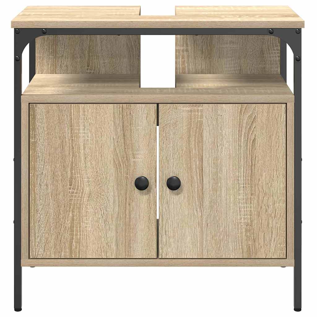 Veggmontert sminkebord Lys Eik Konstruert tre 60 x 30 x 60 cm