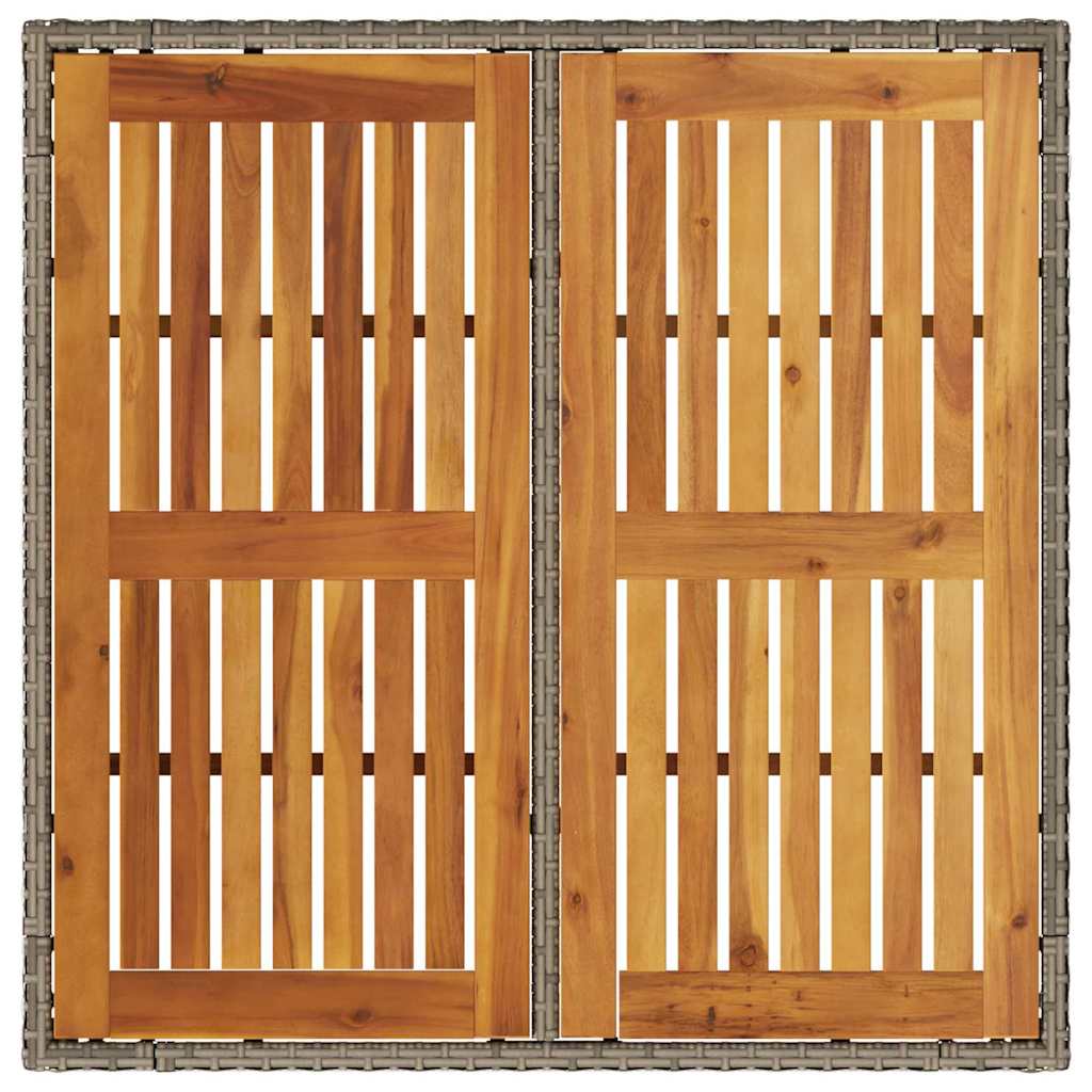 3-delt hagesett med puter grå poly rattan