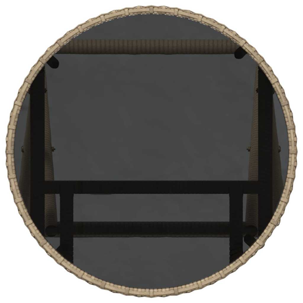3 Delers Hage Bistro Sett med Puter Beige Poly Rottning