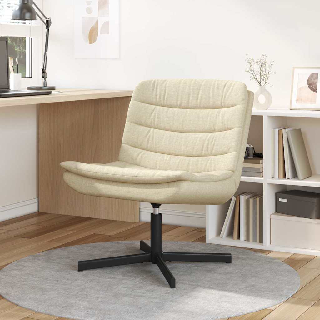 Drejestol Krem Polyesterstoff, metallbase Medium Sving
