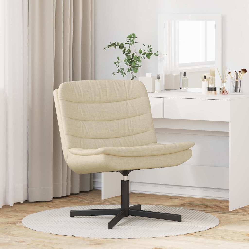 Drejestol Krem Polyesterstoff, metallbase Medium Sving