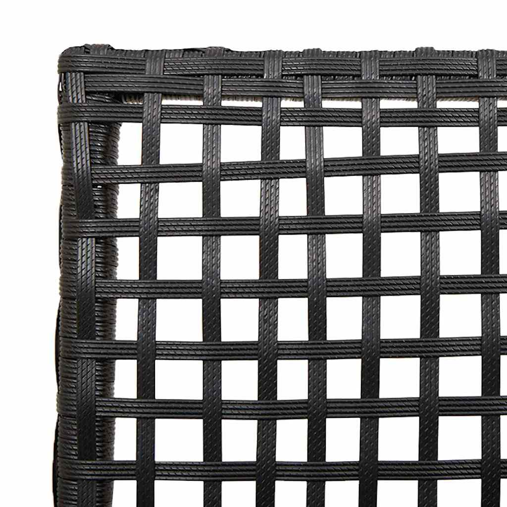 Hagemøbler 2 stk med puter Svart Poly Rattan