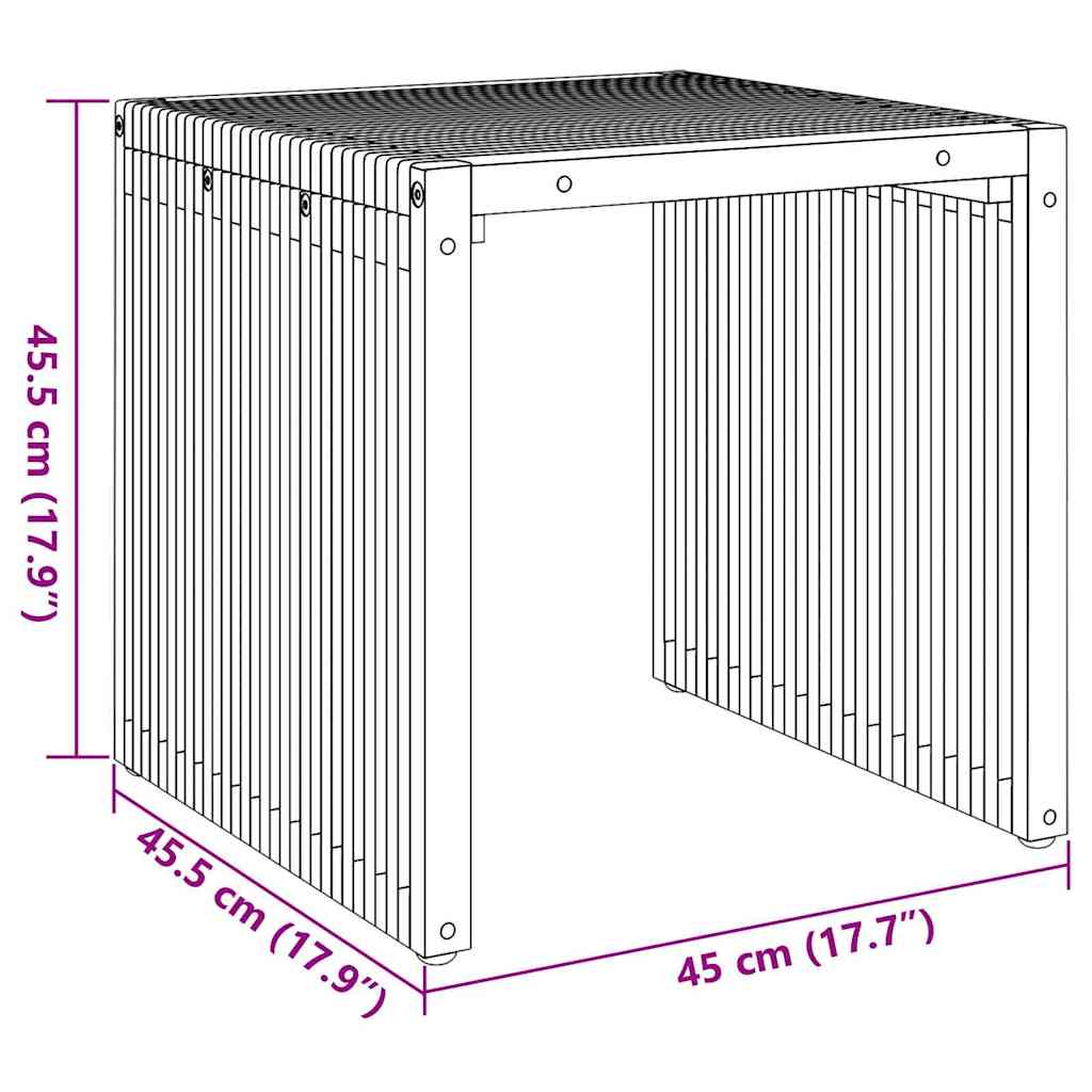Hagesidebord Brun 45 x 42.5 x 45 cm Heltre teak