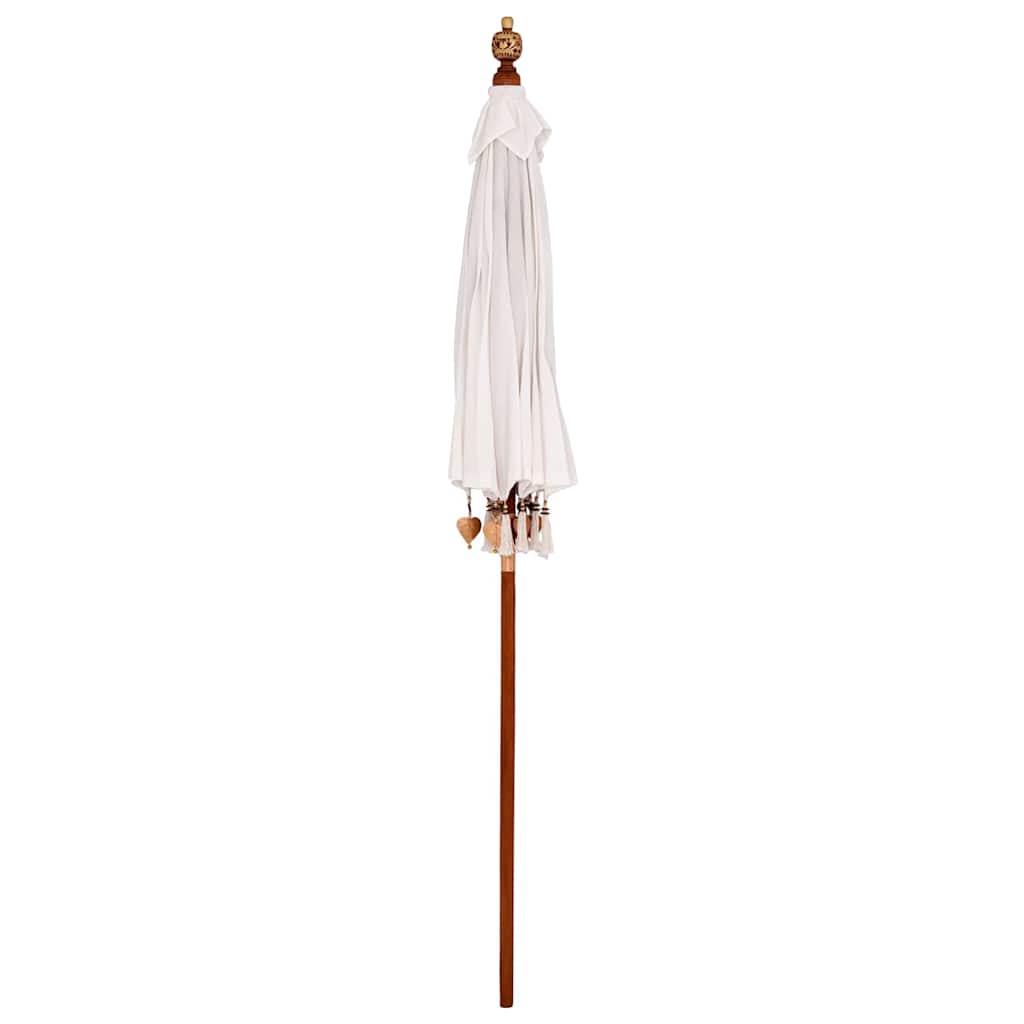 Parasoll Krem x 250 cm Bomull og solid tre