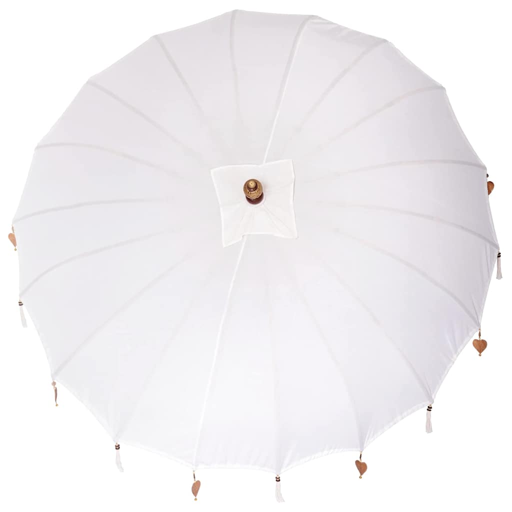 Parasoll Krem x 250 cm Bomull og solid tre