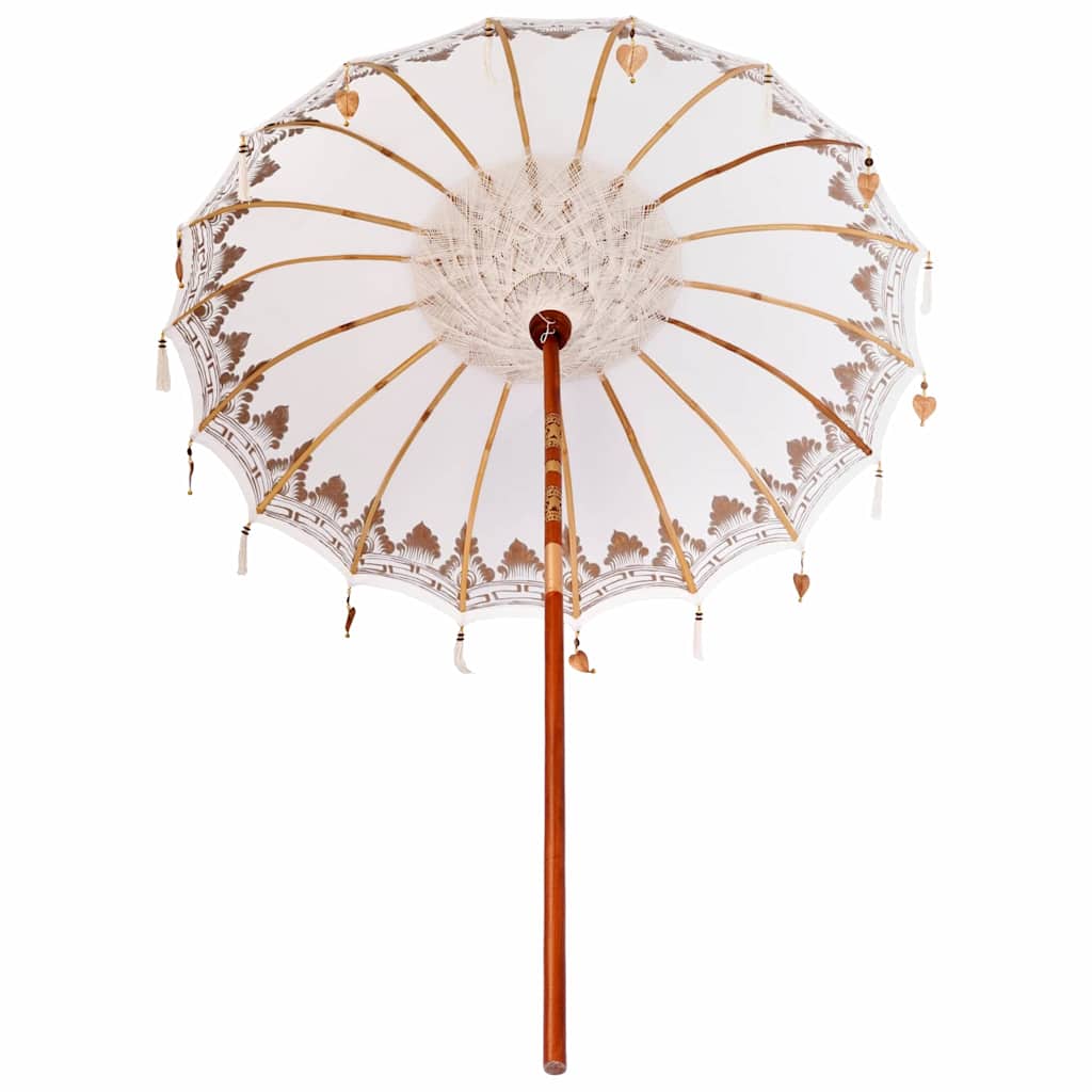 Parasoll Annet Krem x 250 cm Bomull og tre