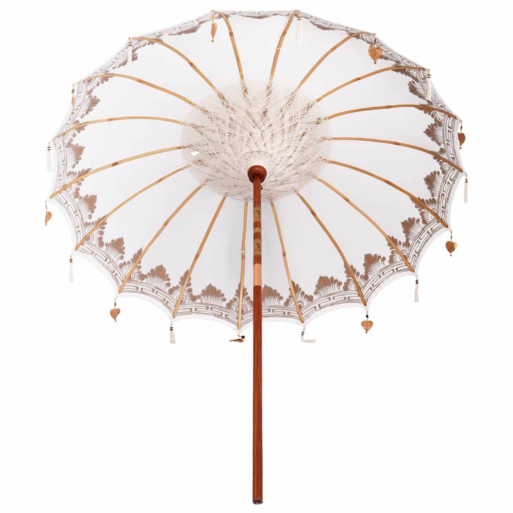 Parasoll Annet Krem x 250 cm Bomull og tre