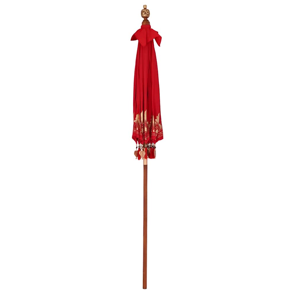 Parasoll Annet Rød x 250 cm Bomull og tre