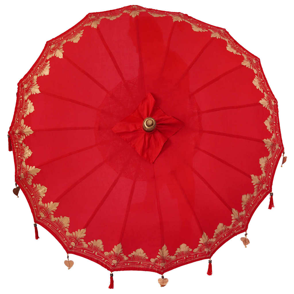 Parasoll Annet Rød x 250 cm Bomull og tre