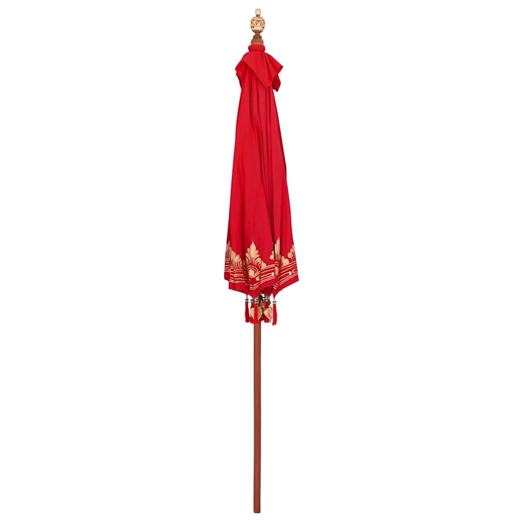 Parasoll Annet Rød x 250 cm Bomull og tre