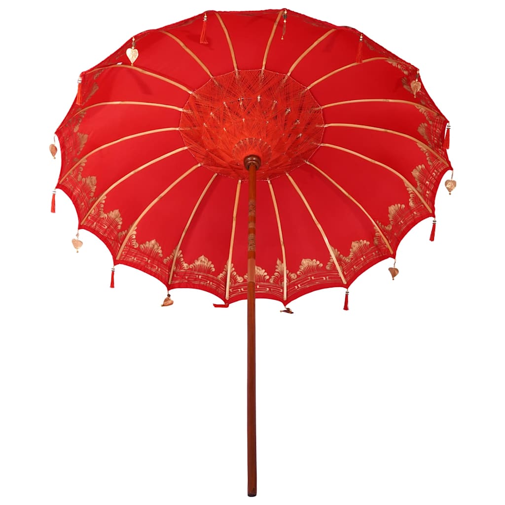 Parasoll Annet Rød x 250 cm Bomull og tre