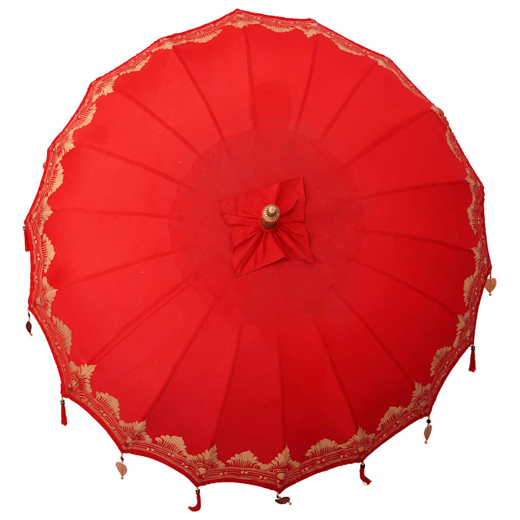 Parasoll Annet Rød x 250 cm Bomull og tre