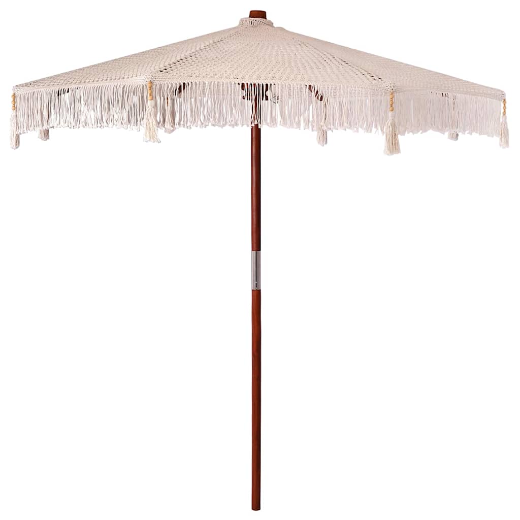 Parasoll Annet Krem x 250 cm Bomull og solid tre