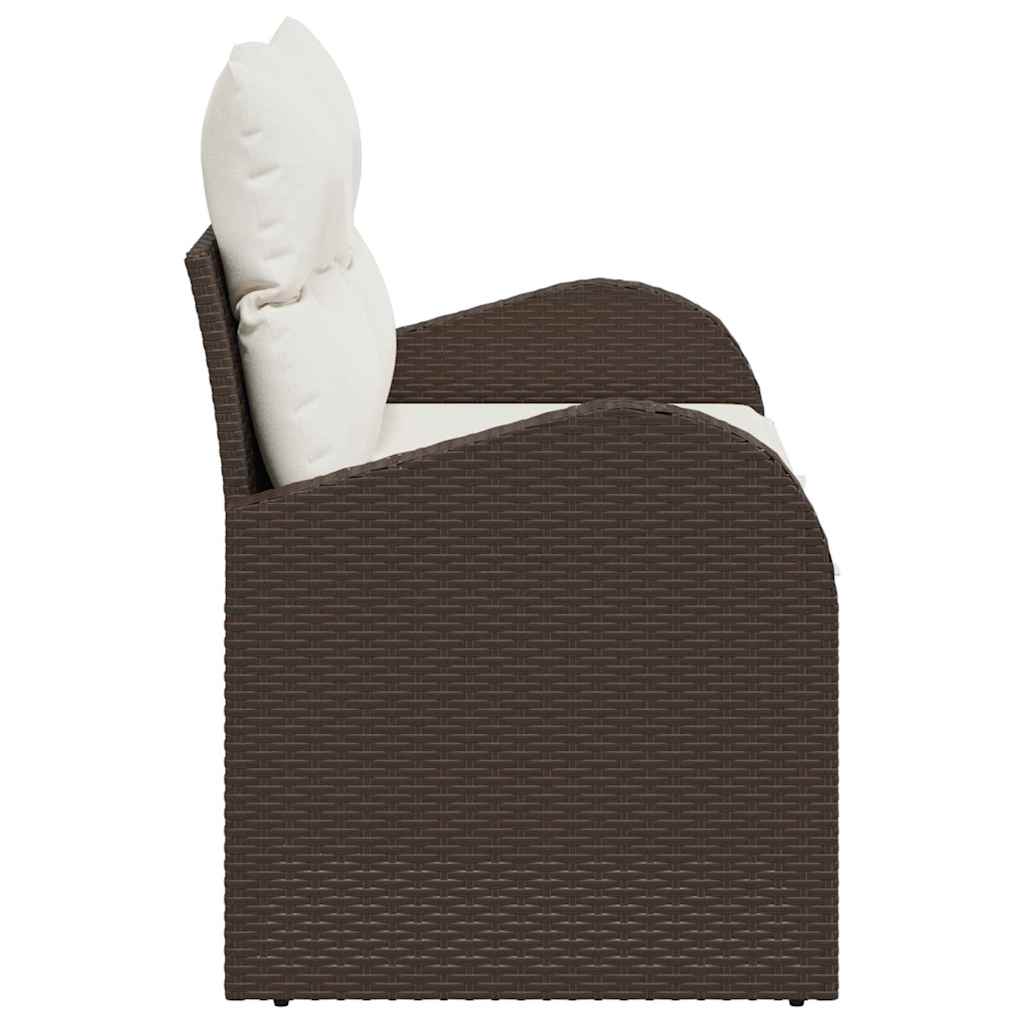 2-seters hagesofa med puter Brun Polyrotting