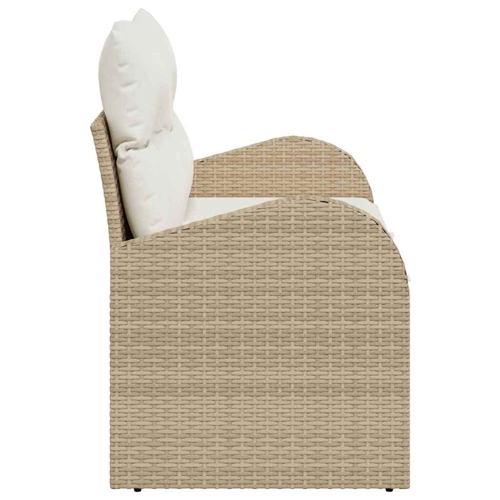 2-seters hagesofa med puter Beige Polyrotting