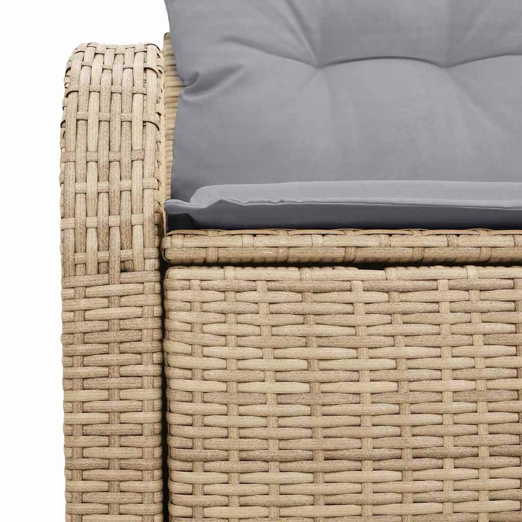 2-seter Hage Sofa med lagring & puter Beige Poly Rottning