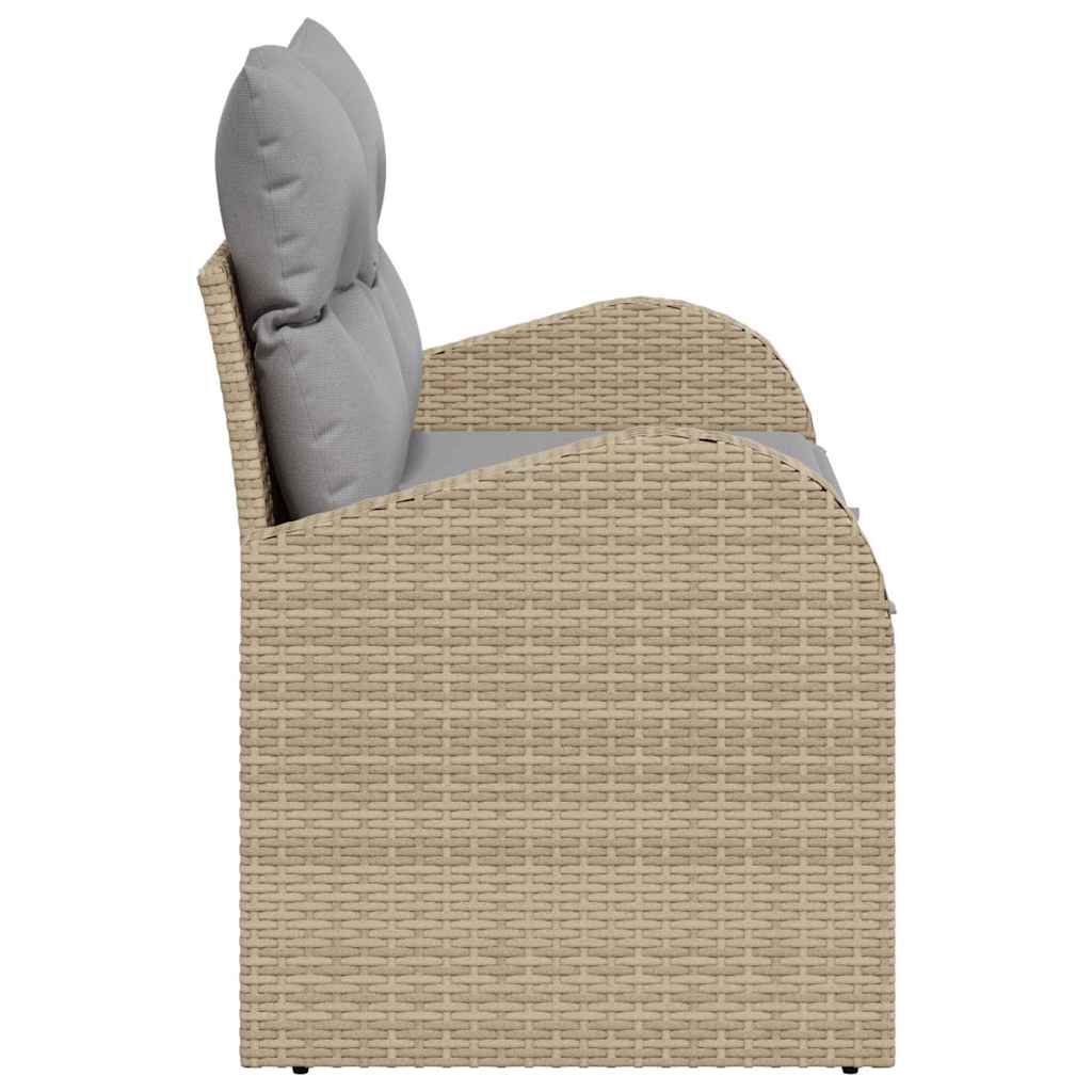 2-seter Hage Sofa med lagring & puter Beige Poly Rottning