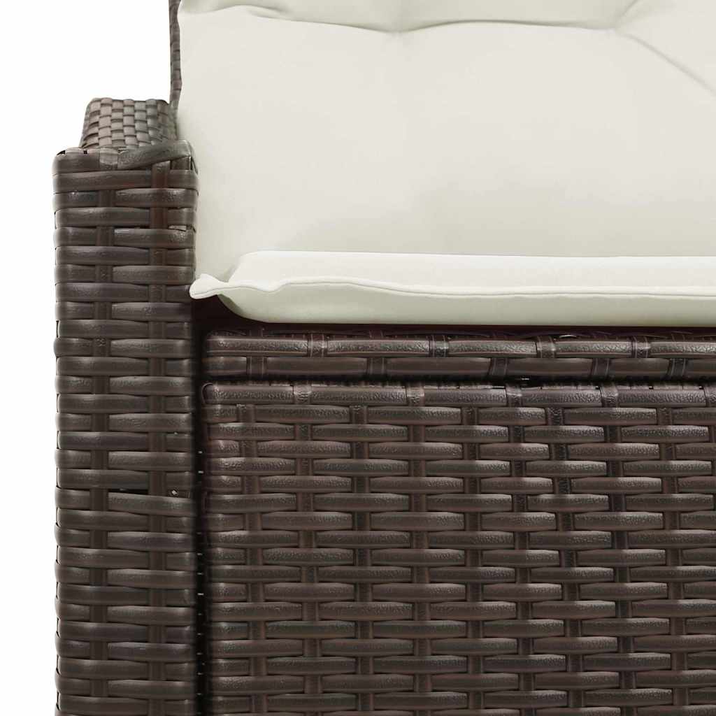 2-seters hagesofa med puter Brun Polyrotting