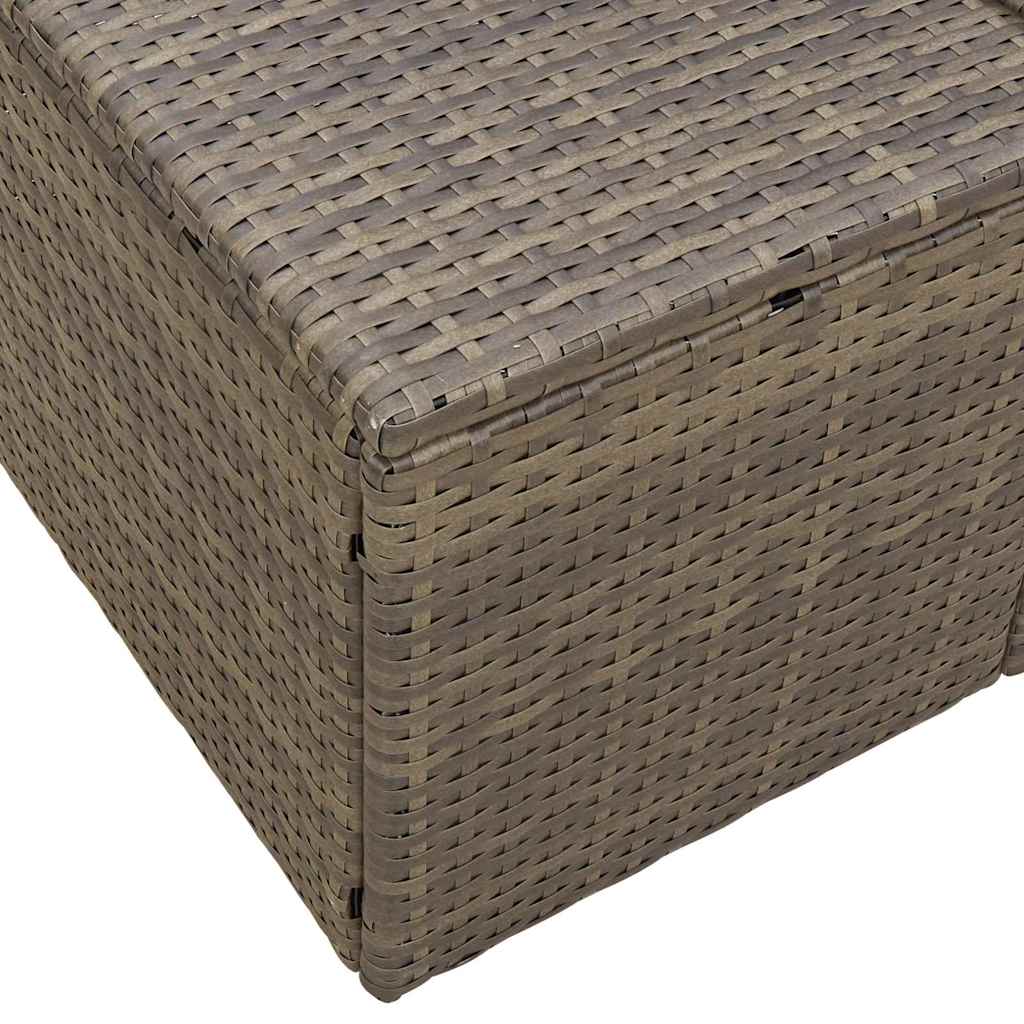 2-seters hagesofa med puter Grå Polyrotting